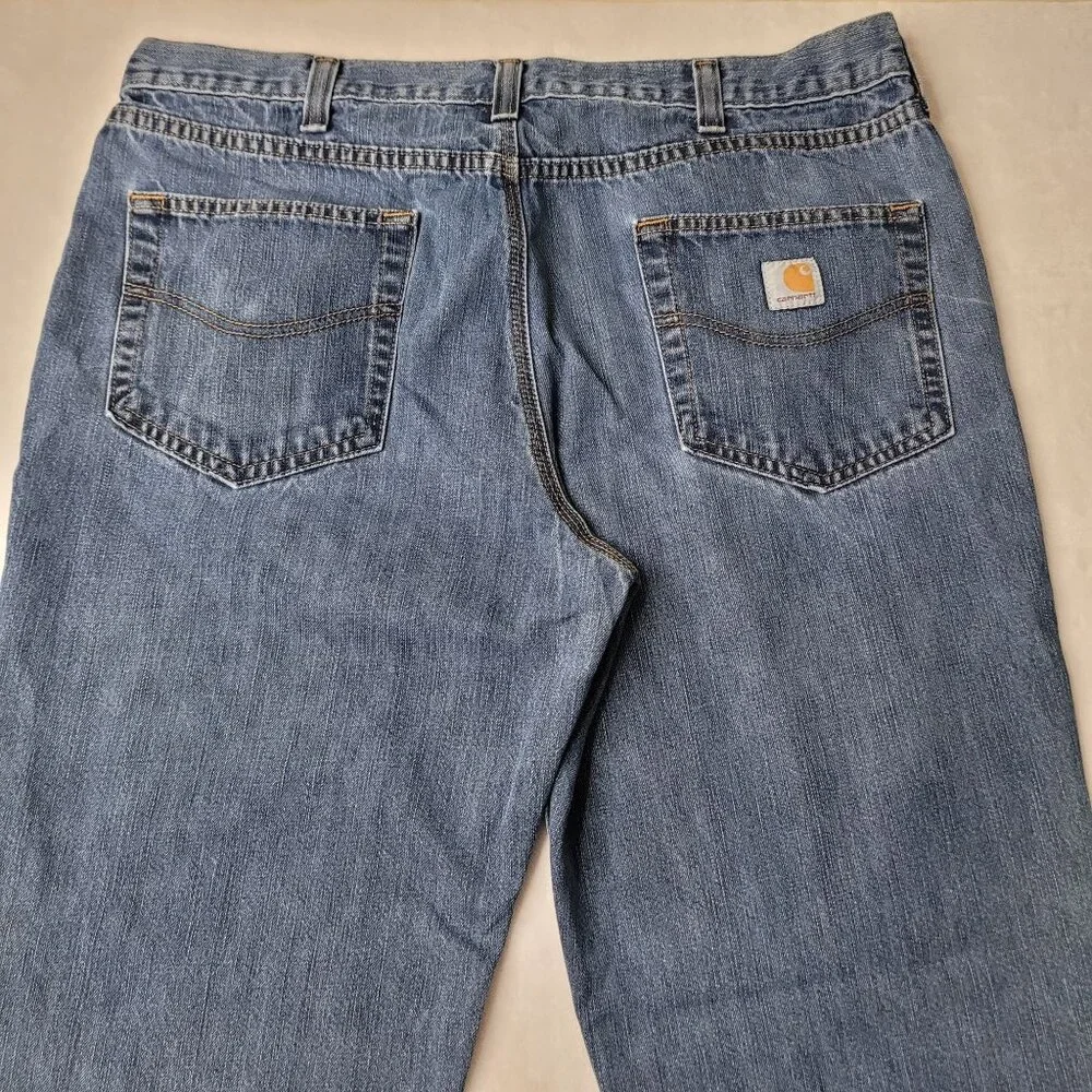 Carhartt Relaxed Fit Straight Leg Men's Blue Denim Jeans Size 38X32